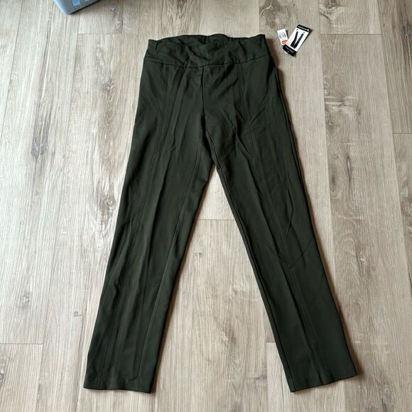 NWT New Directions Slim Leg Olive Green Pull on Pants Size Small Work - Picture 1 of 5